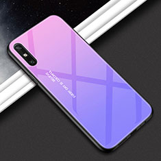 Carcasa Bumper Funda Silicona Espejo Gradiente Arco iris para Huawei Enjoy 10e Morado