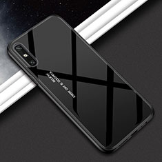 Carcasa Bumper Funda Silicona Espejo Gradiente Arco iris para Huawei Enjoy 10e Negro