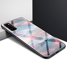 Carcasa Bumper Funda Silicona Espejo Gradiente Arco iris para Huawei Enjoy 20 Pro 5G Marron