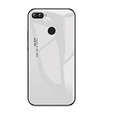 Carcasa Bumper Funda Silicona Espejo Gradiente Arco iris para Huawei Enjoy 7S Blanco