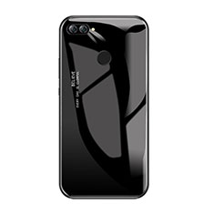 Carcasa Bumper Funda Silicona Espejo Gradiente Arco iris para Huawei Enjoy 7S Negro