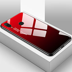 Carcasa Bumper Funda Silicona Espejo Gradiente Arco iris para Huawei Enjoy 9 Plus Rojo