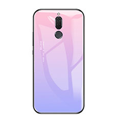 Carcasa Bumper Funda Silicona Espejo Gradiente Arco iris para Huawei G10 Morado
