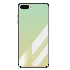 Carcasa Bumper Funda Silicona Espejo Gradiente Arco iris para Huawei Honor 10 Verde