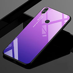Carcasa Bumper Funda Silicona Espejo Gradiente Arco iris para Huawei Honor 8X Max Morado