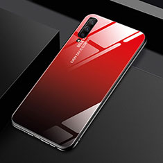 Carcasa Bumper Funda Silicona Espejo Gradiente Arco iris para Huawei Honor 9X Pro Rojo