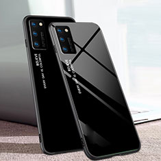 Carcasa Bumper Funda Silicona Espejo Gradiente Arco iris para Huawei Honor V30 Pro 5G Negro