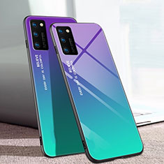 Carcasa Bumper Funda Silicona Espejo Gradiente Arco iris para Huawei Honor View 30 Pro 5G Verde