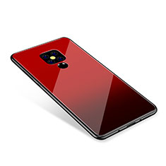 Carcasa Bumper Funda Silicona Espejo Gradiente Arco iris para Huawei Mate 20 Rojo