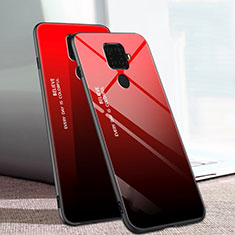 Carcasa Bumper Funda Silicona Espejo Gradiente Arco iris para Huawei Mate 30 Lite Rojo