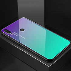 Carcasa Bumper Funda Silicona Espejo Gradiente Arco iris para Huawei Nova 3e Verde