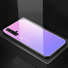 Carcasa Bumper Funda Silicona Espejo Gradiente Arco iris para Huawei Nova 5 Pro Rosa