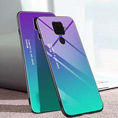 Carcasa Bumper Funda Silicona Espejo Gradiente Arco iris para Huawei Nova 5z Verde