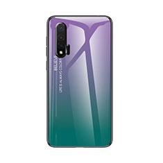 Carcasa Bumper Funda Silicona Espejo Gradiente Arco iris para Huawei Nova 6 5G Verde