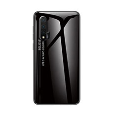 Carcasa Bumper Funda Silicona Espejo Gradiente Arco iris para Huawei Nova 6 Negro