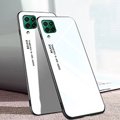 Carcasa Bumper Funda Silicona Espejo Gradiente Arco iris para Huawei Nova 6 SE Blanco