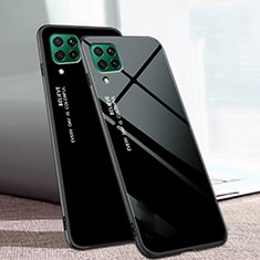 Carcasa Bumper Funda Silicona Espejo Gradiente Arco iris para Huawei Nova 7i Negro