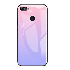 Carcasa Bumper Funda Silicona Espejo Gradiente Arco iris para Huawei P Smart Morado