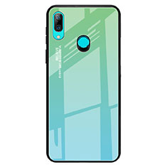 Carcasa Bumper Funda Silicona Espejo Gradiente Arco iris para Huawei P Smart Z Cian