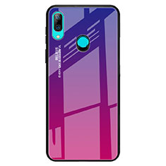 Carcasa Bumper Funda Silicona Espejo Gradiente Arco iris para Huawei P Smart Z Rosa Roja