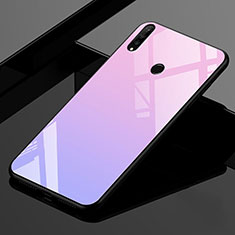 Carcasa Bumper Funda Silicona Espejo Gradiente Arco iris para Huawei P30 Lite Rosa