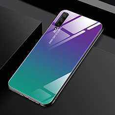 Carcasa Bumper Funda Silicona Espejo Gradiente Arco iris para Huawei Y9s Verde