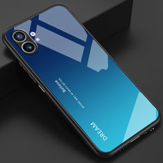 Carcasa Bumper Funda Silicona Espejo Gradiente Arco iris para Nothing Phone 1 Azul