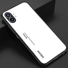 Carcasa Bumper Funda Silicona Espejo Gradiente Arco iris para Nothing Phone 1 Blanco