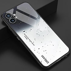 Carcasa Bumper Funda Silicona Espejo Gradiente Arco iris para Nothing Phone 1 Gris