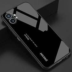 Carcasa Bumper Funda Silicona Espejo Gradiente Arco iris para Nothing Phone 1 Negro
