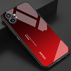 Carcasa Bumper Funda Silicona Espejo Gradiente Arco iris para Nothing Phone 1 Rojo