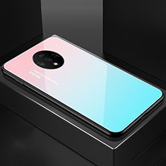 Carcasa Bumper Funda Silicona Espejo Gradiente Arco iris para OnePlus 7T Multicolor