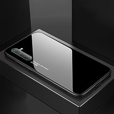 Carcasa Bumper Funda Silicona Espejo Gradiente Arco iris para Oppo K5 Negro