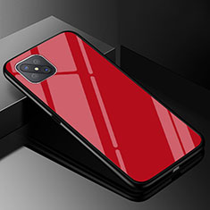 Carcasa Bumper Funda Silicona Espejo Gradiente Arco iris para Oppo Reno4 Z 5G Rojo