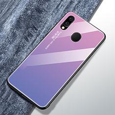 Carcasa Bumper Funda Silicona Espejo Gradiente Arco iris para Samsung Galaxy A40 Morado