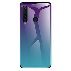 Carcasa Bumper Funda Silicona Espejo Gradiente Arco iris para Samsung Galaxy A9s Multicolor