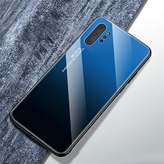 Carcasa Bumper Funda Silicona Espejo Gradiente Arco iris para Samsung Galaxy Note 10 Plus 5G Azul
