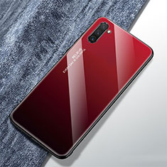 Carcasa Bumper Funda Silicona Espejo Gradiente Arco iris para Samsung Galaxy Note 10 Rojo