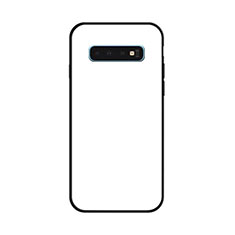 Carcasa Bumper Funda Silicona Espejo Gradiente Arco iris para Samsung Galaxy S10 5G Blanco