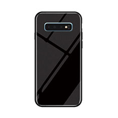 Carcasa Bumper Funda Silicona Espejo Gradiente Arco iris para Samsung Galaxy S10 Negro