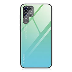 Carcasa Bumper Funda Silicona Espejo Gradiente Arco iris para Samsung Galaxy S23 Ultra 5G Menta Verde