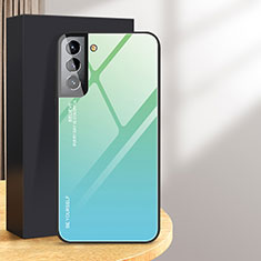 Carcasa Bumper Funda Silicona Espejo Gradiente Arco iris para Samsung Galaxy S24 Plus 5G Menta Verde