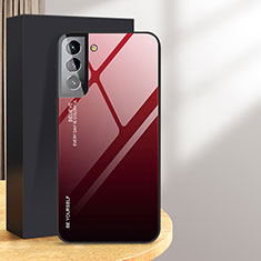 Carcasa Bumper Funda Silicona Espejo Gradiente Arco iris para Samsung Galaxy S24 Plus 5G Rojo