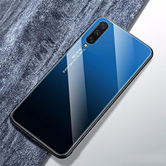 Carcasa Bumper Funda Silicona Espejo Gradiente Arco iris para Xiaomi CC9e Azul