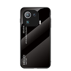 Carcasa Bumper Funda Silicona Espejo Gradiente Arco iris para Xiaomi Mi 11 Pro 5G Negro