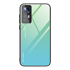 Carcasa Bumper Funda Silicona Espejo Gradiente Arco iris para Xiaomi Mi 12S Pro 5G Verde