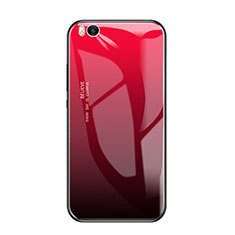 Carcasa Bumper Funda Silicona Espejo Gradiente Arco iris para Xiaomi Mi 5S Rojo