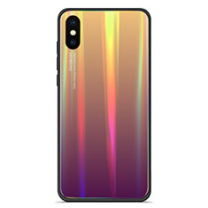 Carcasa Bumper Funda Silicona Espejo Gradiente Arco iris para Xiaomi Mi 8 Explorer Multicolor