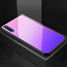 Carcasa Bumper Funda Silicona Espejo Gradiente Arco iris para Xiaomi Mi A3 Lite Rosa