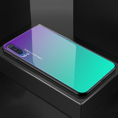 Carcasa Bumper Funda Silicona Espejo Gradiente Arco iris para Xiaomi Mi A3 Lite Verde